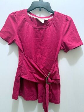 Maeve  Short Sleeve Tie-Waist Top